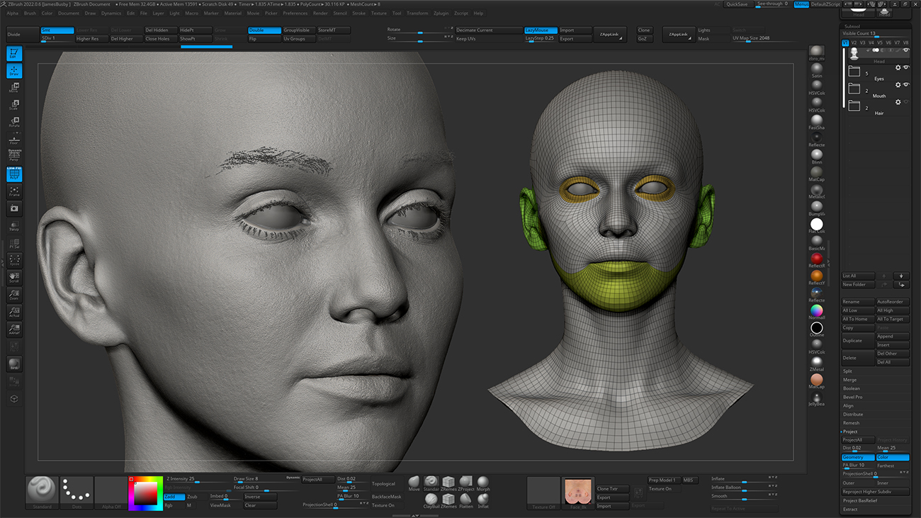 Download Zbrush head sculpt